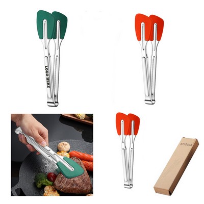 Stainless Steel Silicone Food Tongs