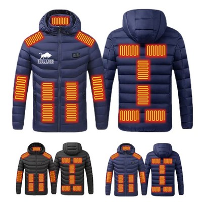 Dual Control 15 Zone Heating Unisex Down Jacket Not Include Power Bank