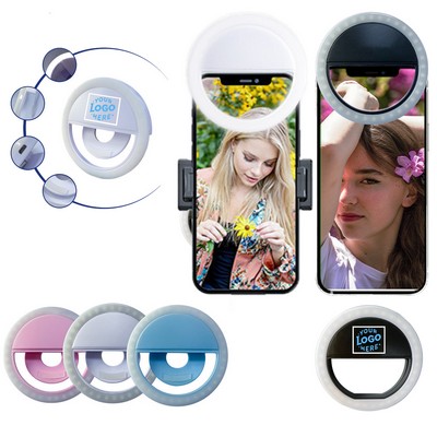 Rechargeable LED Ring Light Clip For Phone