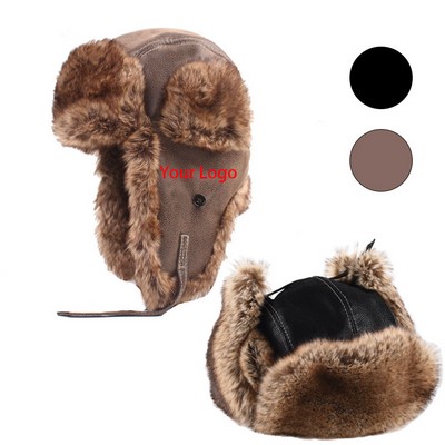 Warm Trapper Hat With Ear Flaps