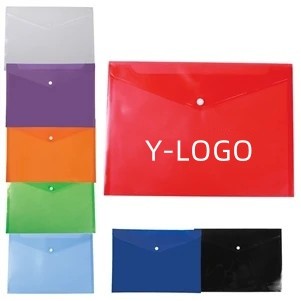 Plastic Letter-Size envelope with Snap closure