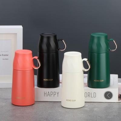 8.8oz/260ML 304 Stainless Steel Mini Insulated Water Bottle With Screw-on Lid Portable Vaccum Mug