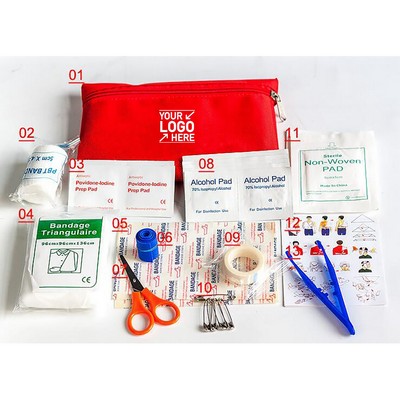 Outdoor Staysafe First Aid Kit 13 items (39pcs)