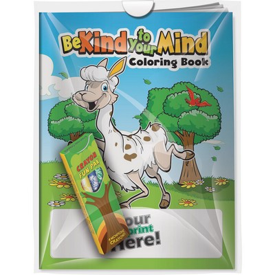 Combo Pack - CB1145 Coloring Book & 4-Pack of Crayons in a Poly Bag