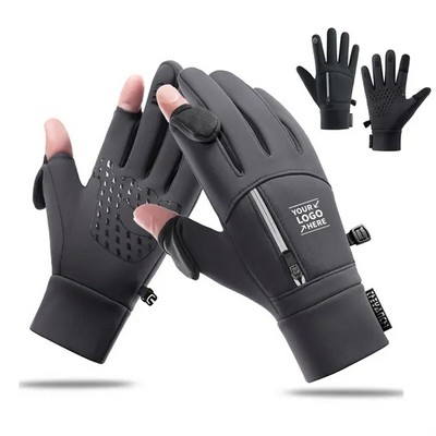 Windproof Anti-Slip Warm Cycling Gloves With Touchscreen