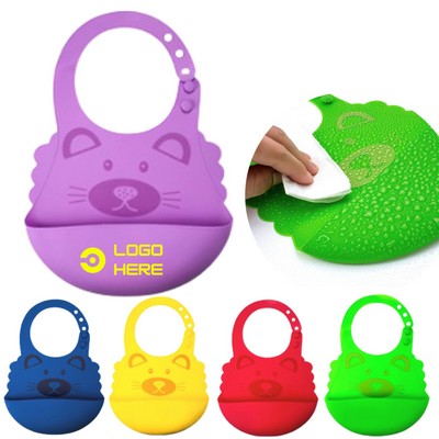 Waterproof Cartoon Silicone Bibs For Babies