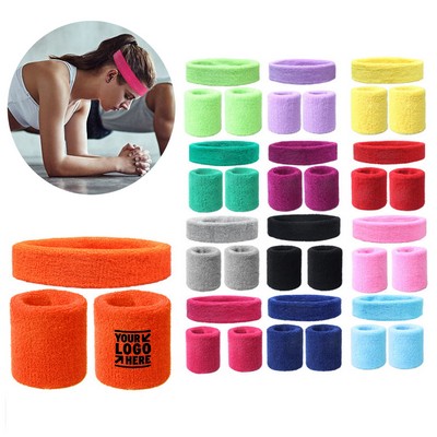 Terry Cloth Sweatband Set