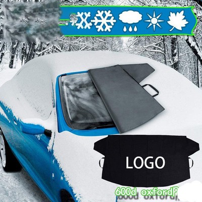 Winter Custom 600D Oxford Fabric Snow Ice Windshield Car Cover 75"x 42" MOQ100PCS