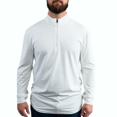 Men's Jacket - Solid White Q-Zip