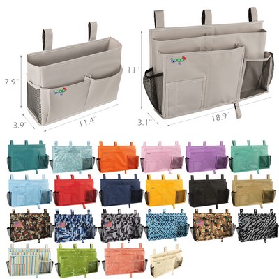 8 Pockets Bedside Caddy Hanging Bed Organizer Storage Bag Pocket for Bunk and Hospital Beds