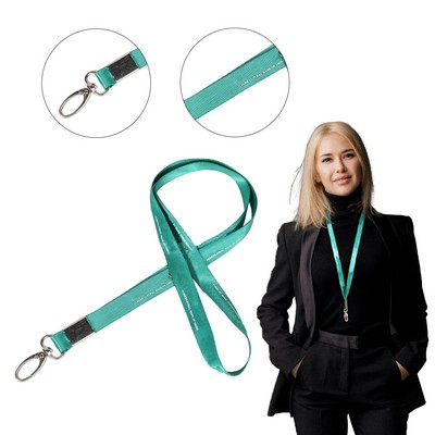 Custom 1/2" Polyester Lanyard w/ Oval Snap Hook