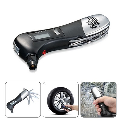 Safety Hammer with Digital Tire Gauge