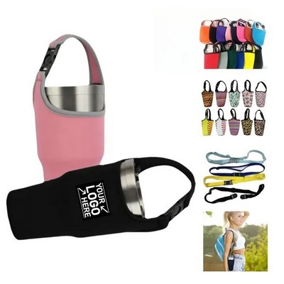 30OZ Insulated Tumbler Sleeve Bag with Pocket and Strap