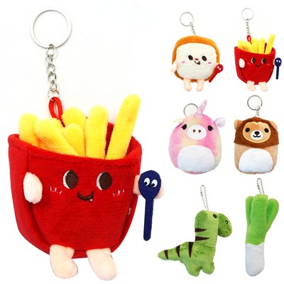 Plush Keychain with Cute Cartoon Design