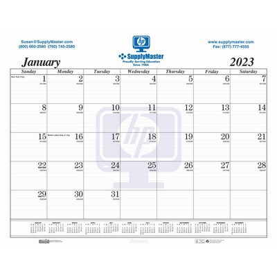 Gummed Desk Pad Calendar (18 1/2"x13")