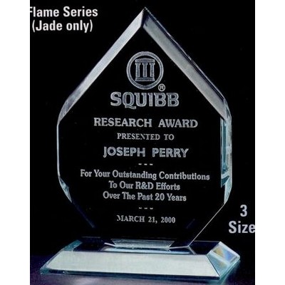 Flame Series 3/4" Thick Jade Acrylic Award (7"x9 3/4")