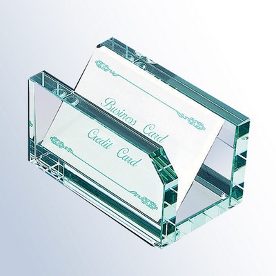 Jade Glass Business Card Holder