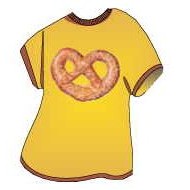 Pretzel T-Shirt Lapel Pin