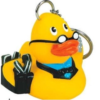 Rubber Financial Duck Key Chain©