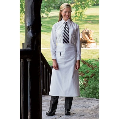 Bistro Apron with Inset Pocket (White)