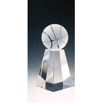 Optic Crystal Faceted Basketball Award