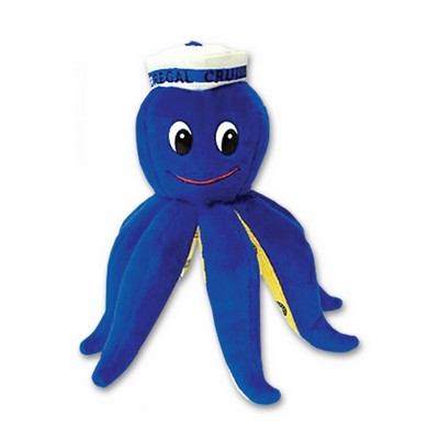 Custom Plush Blue Octopus w/ Sailor Hat