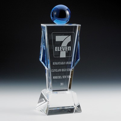 Optical Cut Crystal Figure Award (10 ¼" x 4")