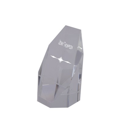 Optical Crystal Obelisk Octagon Tower Award (4")