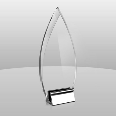 Clear & Chrome Metal Base Award (10 1/2"x4 1/2"x2")