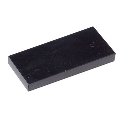 Jet Black Rectangular Marble Base (4"x¾"x12")