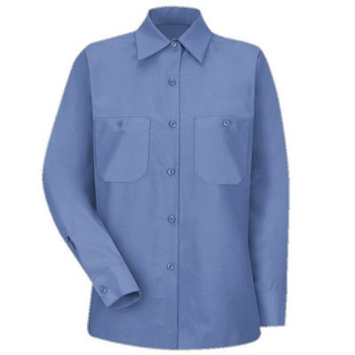 Red Kap™ Women's Long Sleeve Industrial Work Shirt - Medium Blue