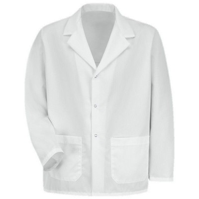 Red Kap™ Men's Specialized Lapel Counter Coat w/Three Gripper - White