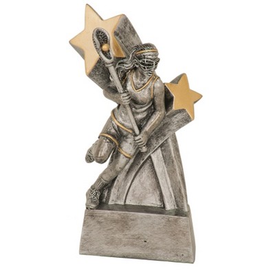 6" Female Lacrosse Super Star Resin Figure Trophy