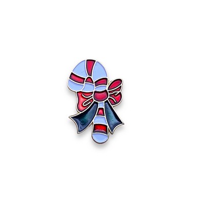 Single Candy Cane Lapel Pin