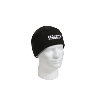 Black Security Polar Fleece Watch Cap