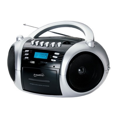 SuperSonic Portable MP3/CD Player w/ AM/FM Radio & USB/Aux Inputs