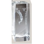 Female Basketball Stock Sports Crystal Award (4.5" x 2")