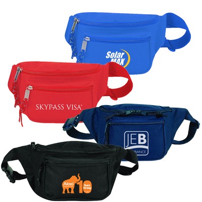 Poly Three Zipper Fanny Pack