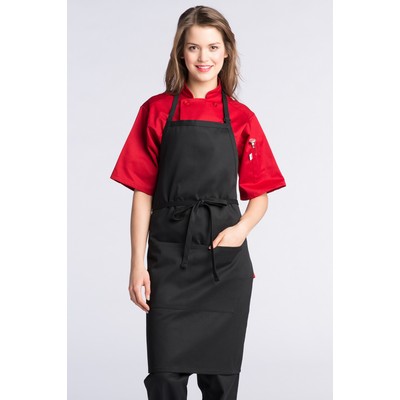 Premium Black Apron w/ Adjustable Neck & Divided Center Pocket