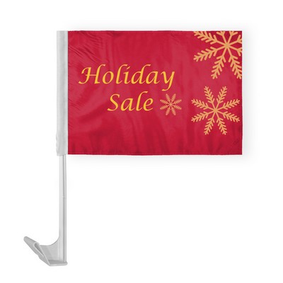 Holiday Sale Car Flags 12x16 inch