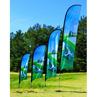 9' BLADE Wing Flag KIT, Single Reverse Print