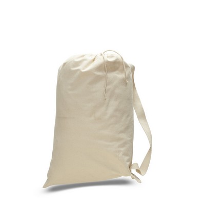 NATURAL 27" Canvas Drawstring Bag / Laundry Bag