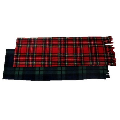 Canadian Made Premium Plaid Tassel Fleece Scarf