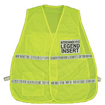 Lime/yellow incident command vest, (regular and jumbo)