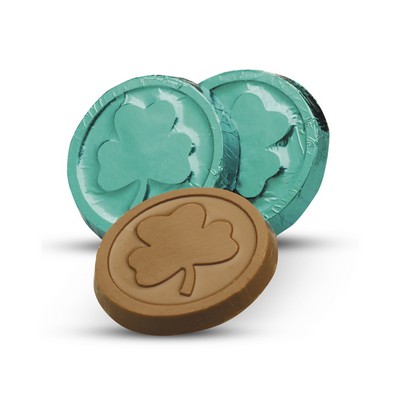 St Patrick Shamrock Chocolate Coin