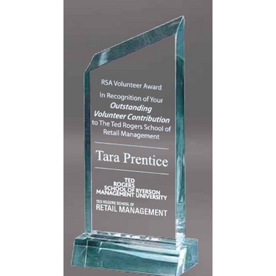 Large Jade Acrylic Wedge Award