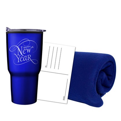 Fleece Blanket & Tumbler Combo Set