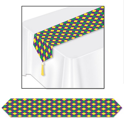 Printed Mardi Gras Table Runner