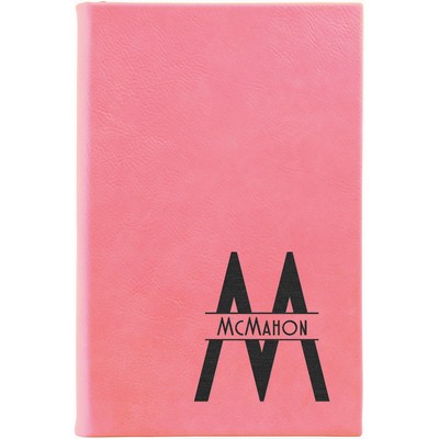 Pink Leatherette Journal (5.25" x 8.25")