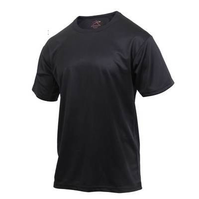 Black Quick Dry Moisture Wicking T-Shirt (2X-Large)